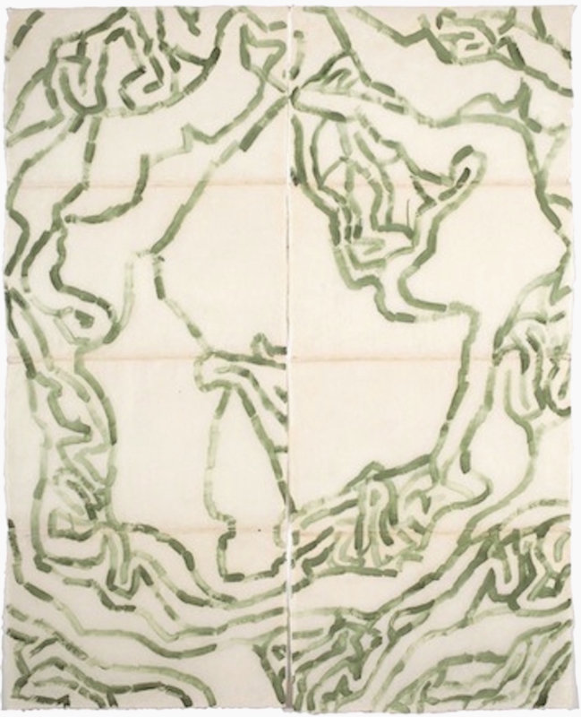 <cite>Herbier 1604/2b</cite> - Huile sur papier, 200x150 - 2015